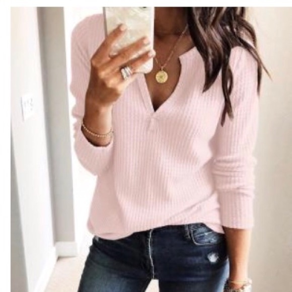 CBR Tops - Pink V-Neck Top
